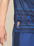 Men Abstract Print Slim Fit Crew Neck T-shirt with TECHNO COOL+