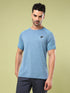 Men Solid Slim Fit Crew Neck T-shirt with DOUBLE COOL
