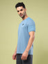 Men Solid Slim Fit Crew Neck T-shirt with DOUBLE COOL