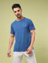 Men Solid Slim Fit Crew Neck T-shirt with DOUBLE COOL