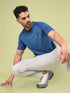 Men Solid Slim Fit Crew Neck T-shirt with DOUBLE COOL
