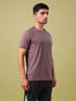 Men Solid Slim Fit Crew Neck T-shirt with DOUBLE COOL