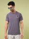 Men Solid Slim Fit Crew Neck T-shirt with DOUBLE COOL