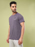 Men Solid Slim Fit Crew Neck T-shirt with DOUBLE COOL