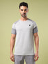 Men Solid Slim Fit Crew Neck T-shirt with DOUBLE COOL
