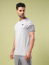 Men Solid Slim Fit Crew Neck T-shirt with DOUBLE COOL