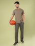 Men Solid Slim Fit Crew Neck T-shirt with DOUBLE COOL
