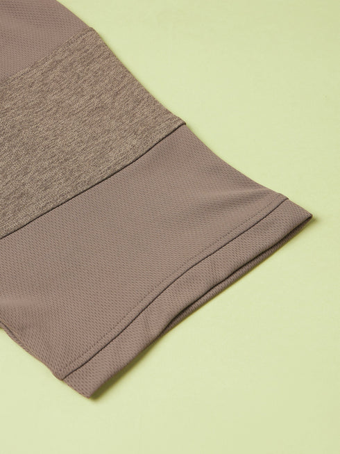 Men Solid Slim Fit Crew Neck T-shirt with DOUBLE COOL