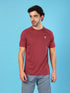 Men Solid Slim Fit Crew Neck T-shirt with DOUBLE COOL