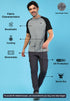 Men Solid Slim Fit Crew Neck T-shirt with DOUBLE COOL