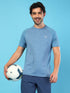 Men Solid Slim Fit Crew Neck T-shirt with DOUBLE COOL
