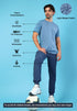 Men Solid Slim Fit Crew Neck T-shirt with DOUBLE COOL