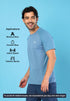 Men Solid Slim Fit Crew Neck T-shirt with DOUBLE COOL