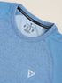 Men Solid Slim Fit Crew Neck T-shirt with DOUBLE COOL