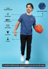 Men Solid Slim Fit Crew Neck T-shirt with DOUBLE COOL
