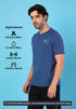 Men Solid Slim Fit Crew Neck T-shirt with DOUBLE COOL