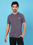 Men Solid Slim Fit Crew Neck T-shirt with DOUBLE COOL