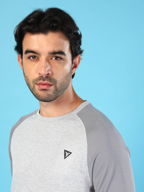 Men Solid Slim Fit Crew Neck T-shirt with DOUBLE COOL