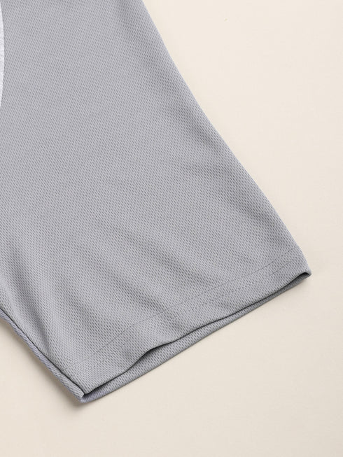 Men Solid Slim Fit Crew Neck T-shirt with DOUBLE COOL