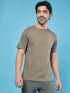 Men Solid Slim Fit Crew Neck T-shirt with DOUBLE COOL