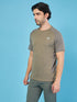Men Solid Slim Fit Crew Neck T-shirt with DOUBLE COOL