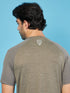 Men Solid Slim Fit Crew Neck T-shirt with DOUBLE COOL