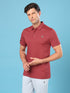 Men Solid Slim Fit Polo T-shirt with MATPIQ