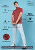 Men Solid Slim Fit Polo T-shirt with MATPIQ