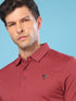 Men Solid Slim Fit Polo T-shirt with MATPIQ