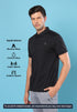 Men Solid Slim Fit Polo T-shirt with MATPIQ