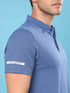 Men Solid Slim Fit Polo T-shirt with MATPIQ