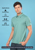 Men Solid Slim Fit Polo T-shirt with MATPIQ