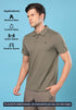 Men Solid Slim Fit Polo T-shirt with MATPIQ