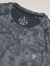 Men Self Design Slim Fit Crew Neck T-shirt with DOUBLE COOL