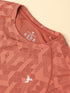 Men Self Design Slim Fit Crew Neck T-shirt with DOUBLE COOL