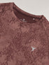 Men Self Design Slim Fit Crew Neck T-shirt with DOUBLE COOL