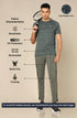 Men Self Design Slim Fit Crew Neck T-shirt with DOUBLE COOL