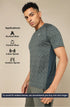 Men Self Design Slim Fit Crew Neck T-shirt with DOUBLE COOL