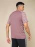 Men Self Design Slim Fit Crew Neck T-shirt with DOUBLE COOL