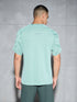 Men Self Design Slim Fit Crew Neck T-shirt with DOUBLE COOL