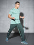 Men Self Design Slim Fit Crew Neck T-shirt with DOUBLE COOL