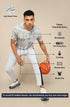 Men Self Design Slim Fit Crew Neck T-shirt with DOUBLE COOL