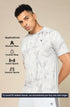 Men Self Design Slim Fit Crew Neck T-shirt with DOUBLE COOL