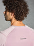 Men Self Design Slim Fit Crew Neck T-shirt with DOUBLE COOL