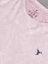 Men Self Design Slim Fit Crew Neck T-shirt with DOUBLE COOL