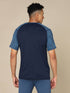Men Self Design Slim Fit Crew Neck T-shirt with DOUBLE COOL