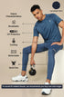 Men Self Design Slim Fit Crew Neck T-shirt with DOUBLE COOL