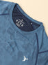Men Self Design Slim Fit Crew Neck T-shirt with DOUBLE COOL