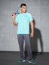 Men Self Design Slim Fit Crew Neck T-shirt with DOUBLE COOL
