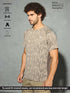Men Self Design Slim Fit Crew Neck T-shirt with DOUBLE COOL